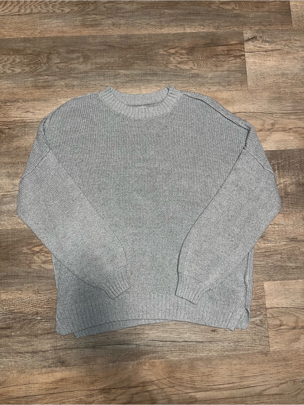 Hollister Oversized Crewneck Gray Women's Sweater